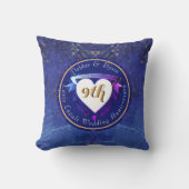 9de Jubileum Lapis Lazuli Hearts Kussen (Voorkant)