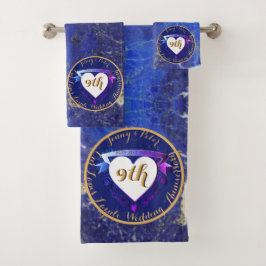 9de Jubileum Lapis Lazuli Kleur Bad Handdoek