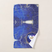9de Jubileum Lapis Lazuli Kleur Bad Handdoek (Handdoek)