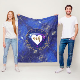 9de Jubileum Lapis Lazuli Kleur Fleece Deken