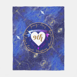 9de Jubileum Lapis Lazuli Kleur Fleece Deken