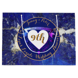 9de Jubileum Lapis Lazuli Kleur Groot Cadeauzakje