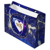 9de Jubileum Lapis Lazuli Kleur Groot Cadeauzakje (Voorkant Gekanteld)