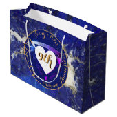 9de Jubileum Lapis Lazuli Kleur Groot Cadeauzakje (Achterkant Gekanteld)