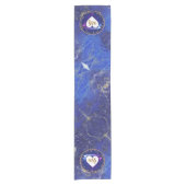 9de Jubileum Lapis Lazuli Kleur Korte Tafelloper (Voorkant)
