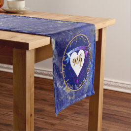 9de Jubileum Lapis Lazuli Kleur Korte Tafelloper