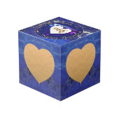 9de Jubileum Lapis Lazuli Kleur Kubus (Voorkant hoekig)