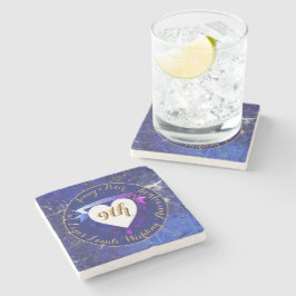 9de Jubileum Lapis Lazuli Kleur Stenen Onderzetter