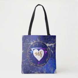 9de Jubileum Lapis Lazuli Kleur Tote Bag