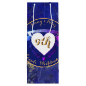 9de Jubileum Lapis Lazuli Kleur Wijn Cadeautas (Achterkant)