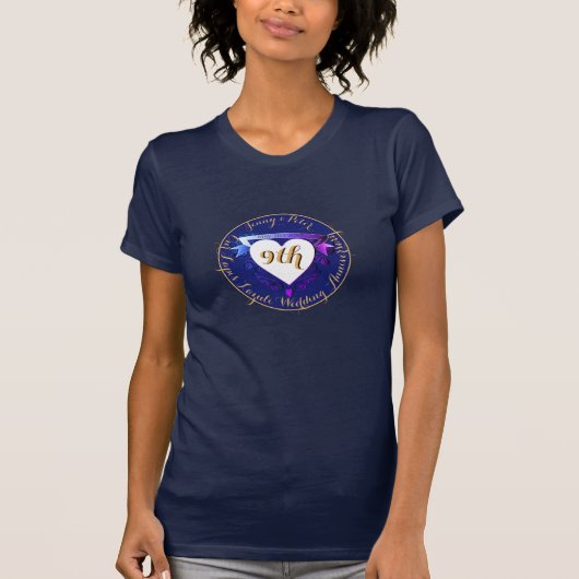 9de Jubileum Medallion Heart Emblem T-shirt (Voorkant)