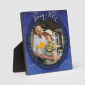 9de Jubileum-ronde Lapis Lazuli Lijst Fotoplaat (Voorkant)