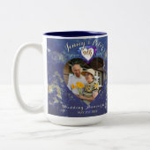 9de Jubileum van het huwelijk Foto Lapis Heart Mok (Links)