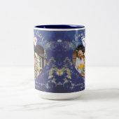 9de Jubileum van het huwelijk Foto Lapis Heart Mok (Center)