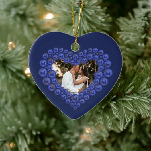 9de Jubileum van het huwelijk Lapis lazuli foto Keramisch Ornament (Boom)