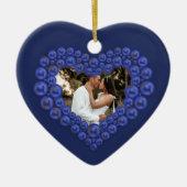 9de Jubileum van het huwelijk Lapis lazuli foto Keramisch Ornament (Voorkant)