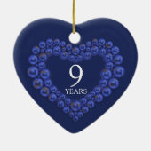 9de Jubileum van het huwelijk Lapis lazuli foto Keramisch Ornament (Achterkant)