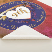 9de Jubileum van het huwelijk van Terracotta Lapis Sherpa Deken (3/4)