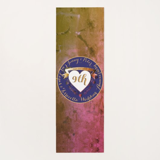 9de Jubileum van het huwelijk van Terracotta Lapis Yogamat (Achterkant)