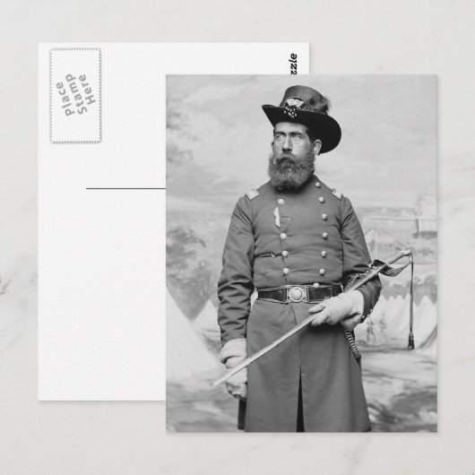 9de Massachusetts Officer, 1860's Briefkaart (Voorkant / Achterkant)