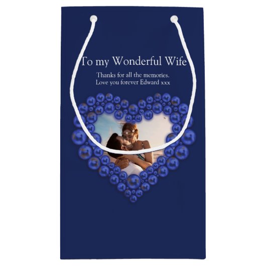 9de trouwdag Lapis Lazuli foto Klein Cadeauzakje (Achterkant)