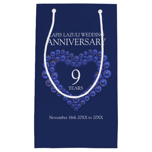 9de trouwdag Lapis Lazuli foto Klein Cadeauzakje (Voorkant)