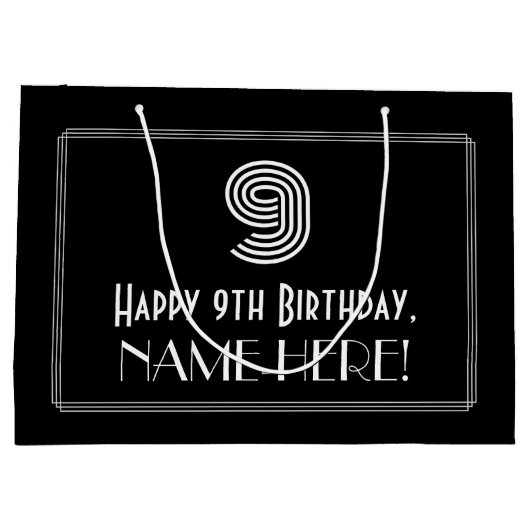 9de verjaardag — Art Deco Geïnspireerde look "9" e Groot Cadeauzakje