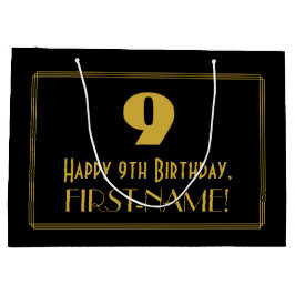 9de verjaardag — Art Deco Geïnspireerde look "9" e Groot Cadeauzakje