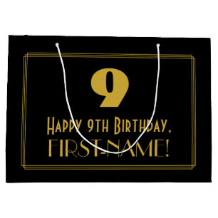 9de verjaardag — Art Deco Geïnspireerde look "9" e Groot Cadeauzakje