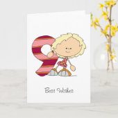 9de Verjaardag - de Kaart van Groeten - Meisje (Gele Bloem)