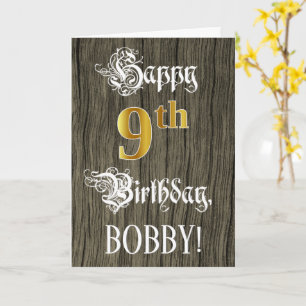 9de verjaardag: Faux Gold Kijk + Faux-houten patro Kaart