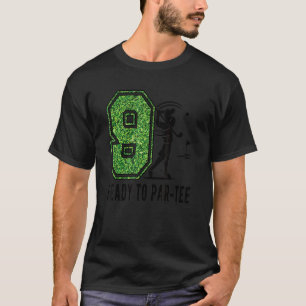 9de verjaardag Golfer Boy Nine Year Old Golf Playe T-shirt