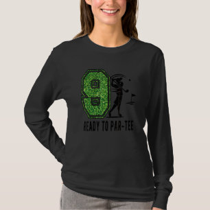 9de verjaardag Golfer Boy Nine Year Old Golf Playe T-shirt