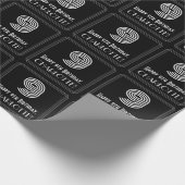 9de verjaardag: Kunst Deco Geïnspireerde kijk "9"  Cadeaupapier (Hoek)