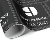 9de verjaardag: Kunst Deco Geïnspireerde look "9" Cadeaupapier (Rol Hoek)
