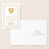 9de verjaardag: Kunst Deco Geïnspireerde look "9"  Folie Kaarten (Display)