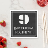 9de verjaardag: Kunst Deco Geïnspireerde look "9"  Servet (Insitu)