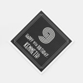 9de verjaardag: Kunst Deco Geïnspireerde look "9"  Servet (Hoek)