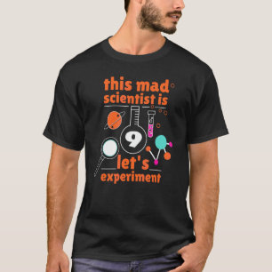 9de verjaardag Nine Bday Science Mad Scientist Che T-shirt