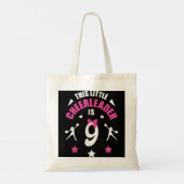 9de verjaardag van het meisje met 9 jaar oud meisj tote bag (Achterkant)