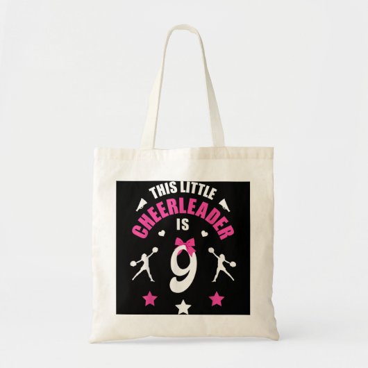 9de verjaardag van het meisje met 9 jaar oud meisj tote bag (Voorkant)