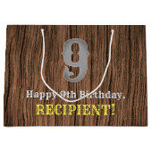 9de verjaardag: Western geïnspireerd land, naam Groot Cadeauzakje (Voorkant)