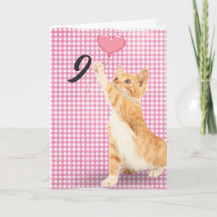 9de verjaardagstablet kat kaart