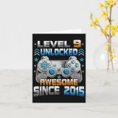 9e 9 jaar oude verjaardag Kinder Boy Gamer 9 jaar  Kaart (Gele Bloem)