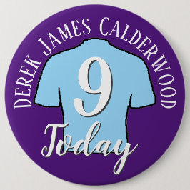 9e Birthday Football Badge to Personalize Button