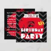 9e Birthday Party Grunge and Chevrons A09 Kaart (Voorkant / Achterkant)