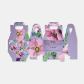 9e bruiloft Jubileum Paarse en Poppy Bedankdoosjes (Uitgevouwen)