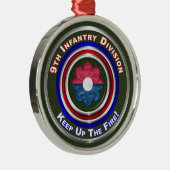 9e divisie infanterie kerst metalen ornament (Rechts)