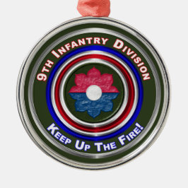 9e divisie infanterie kerst metalen ornament