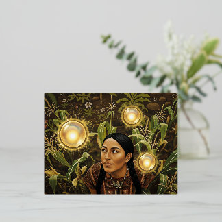 9e-eeuwse lichtbol - folie feestdagen briefkaart